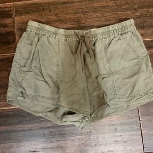Cosmic Blue Love tie waist shorts